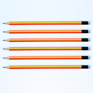 Juego de Lápices de Madera con Punta de Grafito Negro Neón, <span class=keywords><strong>Tres</strong></span> Opciones de Virola de Aluminio Plateada o Negra y Goma de Borrar en la Parte Superior - Product Image 5