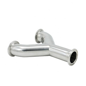 Raccords de tuyauterie en acier inoxydable <span class=keywords><strong>304</strong></span> sanitaires de type Y en forme de T avec coude à 45 degrés - Product Image 5