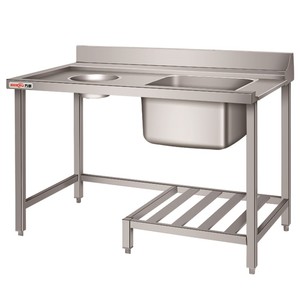 Cucina industriale lavastoviglie panca ristorante in acciaio inox lavastoviglie Utility lavello Table Supply China Factory - Product Image 1