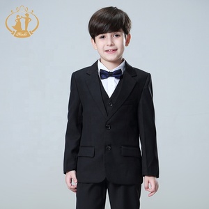NUOVO ARRIVO: Completo Classico Nero da Bambino in Tre Pezzi, Abiti Formali per Ragazzi, Blazer per Matrimoni - Product Image 1