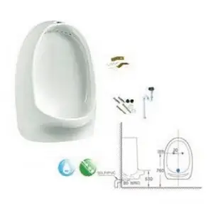 Wholesale 350x280x500mm white ceramic urinal public wc toilet wall mounted men's standing urinal for hotel and restaurant