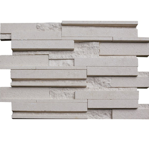 Lastricato split arenaria bianco naturale muro di piastrelle di pietra - Product Image 1