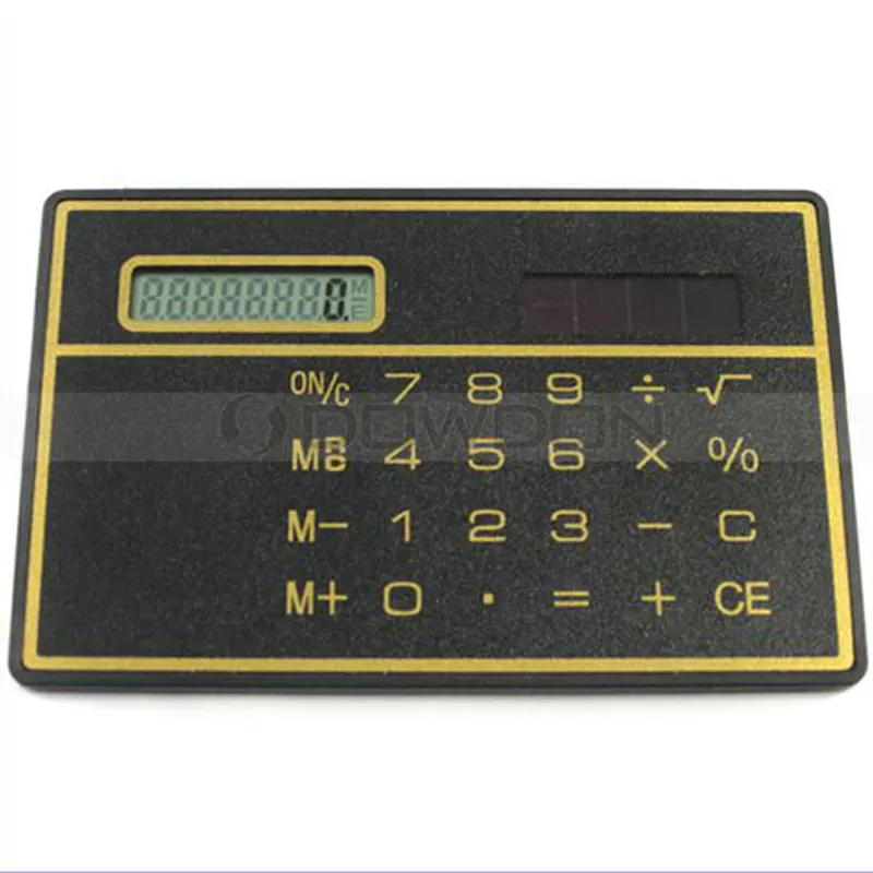 Mini Slim Card Solar Power Pocket Calculator For Promotion