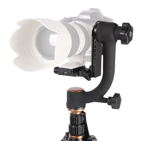 QZSD Q45 Professional Camera Tripod Panoramic 360 Degree Vertical Pro Gimbal Tripod Head 1/4" Screw for Camera Support 20KG