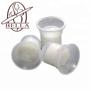 Microblading Anneau de maquillage permanent Pigment Container Tasses d'encre avec éponge Beauté Produits de soins personnels Capuchons pratiques inclus - Product Image 2