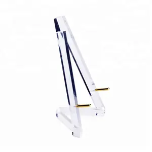 Small size clear display easel tripod acrylic tabletop easel for painting or book