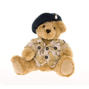 Ours en peluche <span class=keywords><strong>militaire</strong></span> personnalisé portant un béret bleu, ours en peluche <span class=keywords><strong>militaire</strong></span> en uniforme - Product Image 1