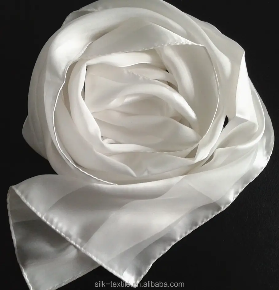 Fita de cetim de seda branca 5x5cm, 12mm, lenço de chiffon para pintura
