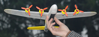 HOSHI Télécommande Avion FX-817 B17 2.4G 2CH Télécommande Planeur D'envergure PPE RC Avion Avion RTF
