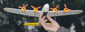 HOSHI-avión teledirigido FX-817 <span class=keywords><strong>B17</strong></span>, 2,4G, 2CH, planeador de Control remoto, envergadura, EPP, avión teledirigido, RTF - Product Image 6