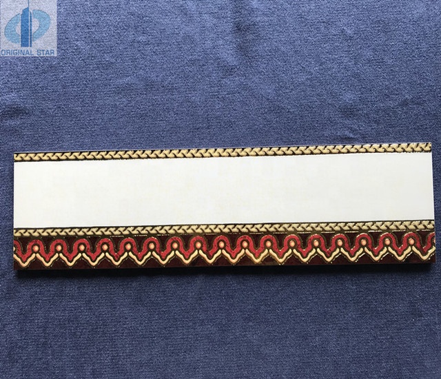 Красочная плитка размером 15x60 см, домашняя декоративная напольная плитка с золотой полосой