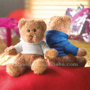 OEM LOGO Personnalisé En <span class=keywords><strong>Peluche</strong></span> <span class=keywords><strong>Peluche</strong></span> Ours en <span class=keywords><strong>peluche</strong></span> Brun T-shirts Vêtements BAS MOQ Dessin Animé Animal En <span class=keywords><strong>Peluche</strong></span> <span class=keywords><strong>Mini</strong></span> Ours En <span class=keywords><strong>Peluche</strong></span> en gros - Product Image 5