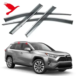 Déflecteurs de protection solaire, accessoires en plastique pour voiture, 4 pièces, pare-soleil, visière de fenêtre, pour Toyota RAV4 2019 — 2020