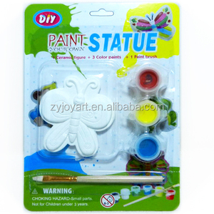 Gốm bisque sẵn sàng để sơn kit 1 hình 3 sơn acrylic 1 sơn bàn chải bao gồm - Product Image 3