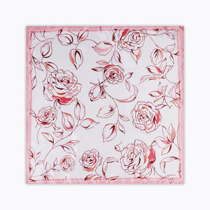 สไตล์ใหม่คุณภาพดีราคา <span class=keywords><strong>Custom</strong></span> <span class=keywords><strong>Made</strong></span> ซาตินดอกไม้ผ้าไหมสแควร์พิมพ์ผ้าพันคอ - Product Image 2