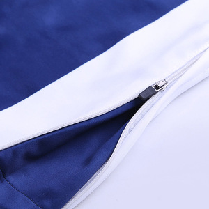 Ontwerp Je Eigen Sublimatie Mannen Sweatsuit Marineblauw En Wit Joggingpakken Lange Rits Hardloopkleding Custom Heren Trainingspak - Product Image 6