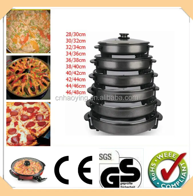 Hohe qualität heißer verkauf GS CE ROHS CB zustimmung 1500 watt pizza pfanne