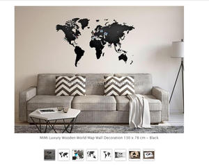 Carte du monde européenne en bois, décoration murale de voyage, 51.2x30.8 pouces, idée de décor pour la maison, cadeau d'art pour homme et femme - Product Image 4