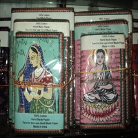 Symboles hindous indiens imprimés papiers faits à la main cahier mix match imprime coffret cadeau laiteries carnets cadeaux en gros de l'Inde