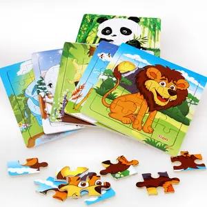 20 Pcs Cheap Wooden Kids Teaching Toys for Child Early English Learning Tools Teaching Puzzle