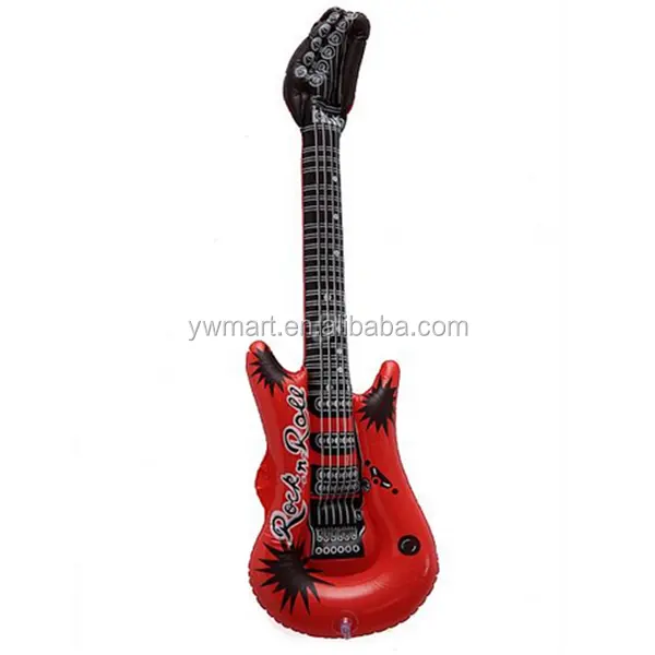 Custom Musical Instrument PVC Inflatable Guitar Toys For Kids