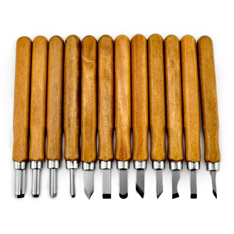 Set di coltelli per strumenti di intaglio del legno e cera da 14 pezzi di vendita calda