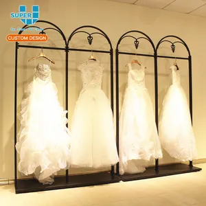 Benutzerdefinierte Braut Shop Shop Display Rack Brautjungfer Blume Mädchen Abend Prom Kleider Kleider Display Shop Armaturen Hochzeit Kleid Disp