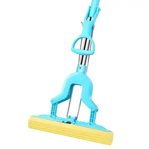 Con Lăn Đôi Bằng Thép Không Gỉ Có Tay Cầm Thân Thiện Với Môi Trường 2019 Loại Tay Cầm Pva Magic Sponge Mop