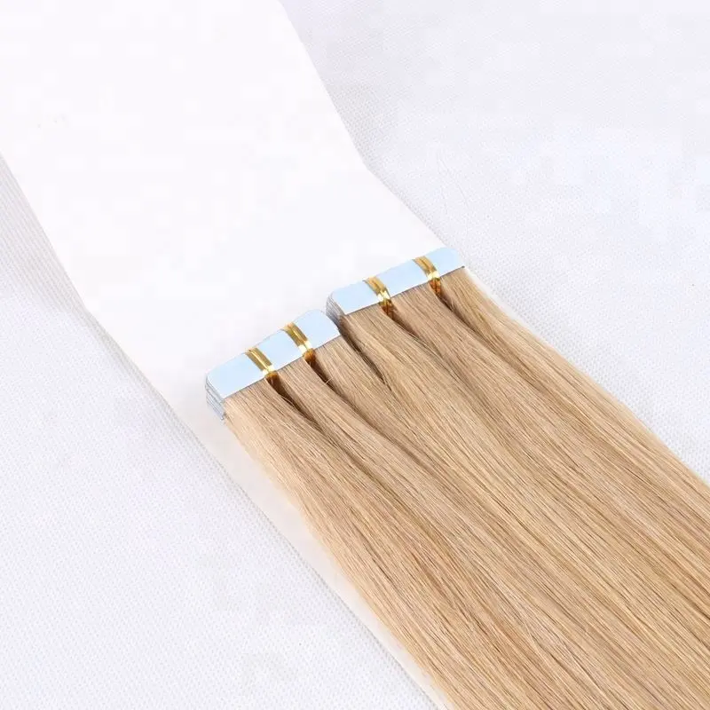 Wholesale Cheap 100% virgin cuticle remy human hair skin weft hand tied russian invisible tape hair extensions