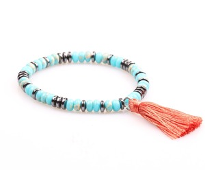 Perlas pulseras para los hombres con bolas de plata de la borla pulseras y brazalete pulseras de las mujeres - Product Image 3