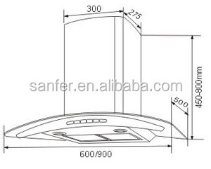 <span class=keywords><strong>SANFER</strong></span> campanas de cobre de la isla para la cocina - Product Image 2