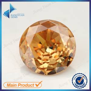 Circonita Brilliant <span class=keywords><strong>Cut</strong></span> 4.8 g CZ Máquina Europa Recortó 12 mm Champán suelta piedras <span class=keywords><strong>zirconia</strong></span> cúbico - Product Image 1