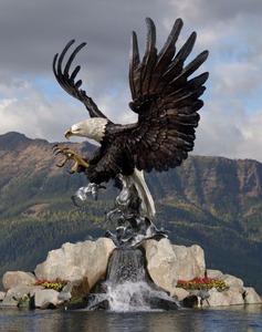 Gran <span class=keywords><strong>arte</strong></span> del metal de bronce esculturas al aire libre grande águila escultura - Product Image 1
