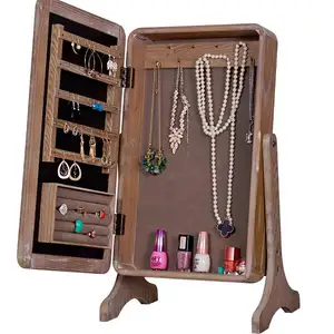 New Design Small Furniture Jewelry Storage Mirror Cabinet Armoire