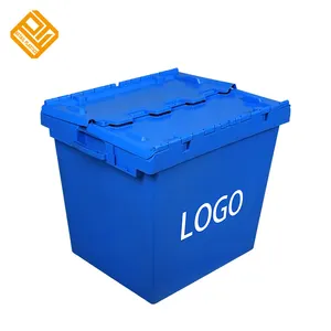 Kotak Logistik Wadah Penyimpanan Bergerak Tote Plastik Transport Peti Buah Tumpuk Solid Promosi