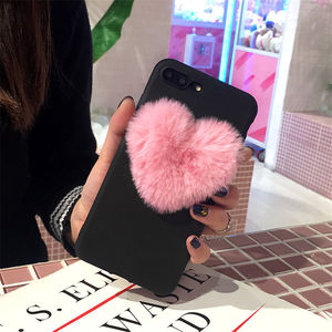 Moda suave peludo amor corazón patrón teléfono caso para el iPhone 8 7 más 6 6 s más X - Product Image 6