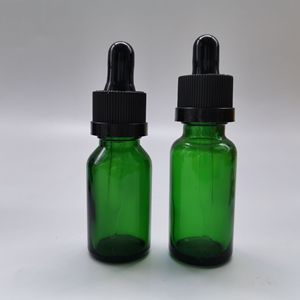Emballage d'huile essentielle flacons compte-gouttes en verre transparent bouchon à l'épreuve des enfants 5ml 10ml 15ml 20ml 30ml 50ml 100ml 120ml tailles vert bleu - Product Image 6