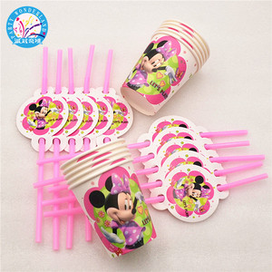 Nouvelles idées de produits 2023 nouveaux ensembles de <span class=keywords><strong>vaisselle</strong></span> en papier thème dessin animé gobelet en papier <span class=keywords><strong>Minnie</strong></span> <span class=keywords><strong>jetable</strong></span> - Product Image 5