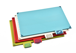 홈 주방 액세서리 가제트 나이프와 플라스틱 색인 컬러 코딩 도마와 홀더 - Product Image 6