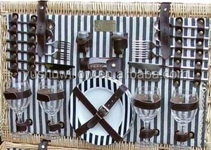 Cesta de picnic de sauce para 4 personas - Product Image 4