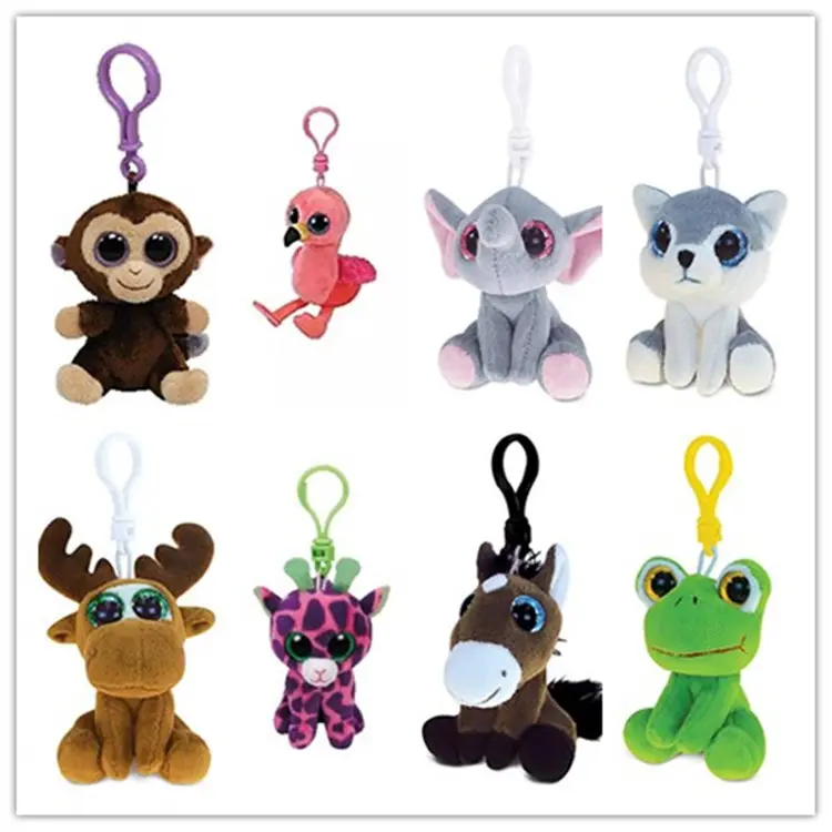 Promotional Gifts animal stuffed toy big eyes plush keychain