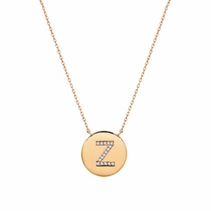 Gemnel Gold Jewelry <strong>Initial</strong> English Letter Zircon Coin Pendant Long Chain <strong>Necklace</strong> Real Gold <strong>Initial</strong> a <strong>Charm</strong> Pendant <strong>Necklace</strong> - Product Image 4
