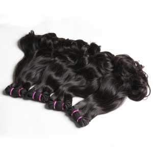 Cheveux vierges indiens bruts à double trame, ondulés, 100g/pièce, couleur naturelle, lots en gros, cheveux en ligne - Product Image 2