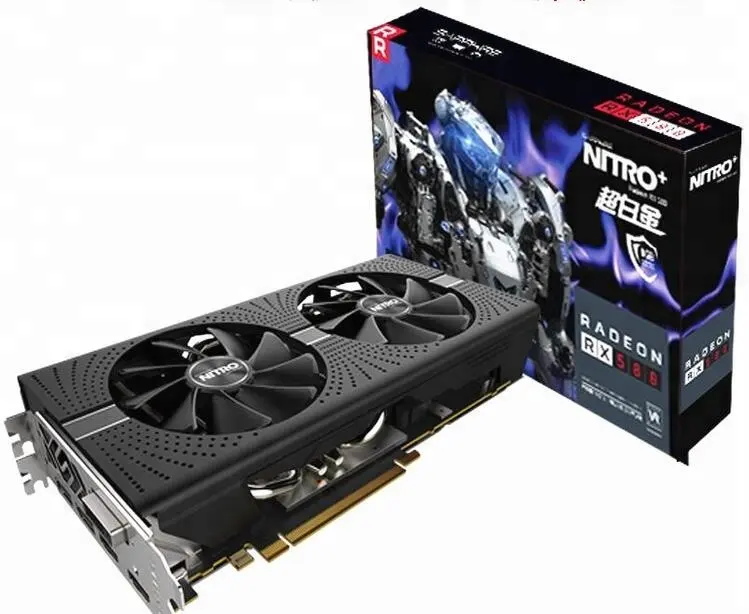 Radeon RX 580 8GB 듀얼 OC 칩셋 RX580 비디오 카드 그래픽 카드 재고 있음