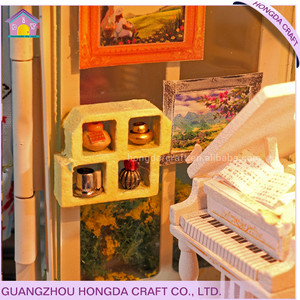 Idées <span class=keywords><strong>de</strong></span> décoration intérieure Hongda pour la chambre à coucher, abordable avec commande vocale intelligente, lumière, <span class=keywords><strong>maison</strong></span> miniature DIY, <span class=keywords><strong>maison</strong></span> moderne - Product Image 6