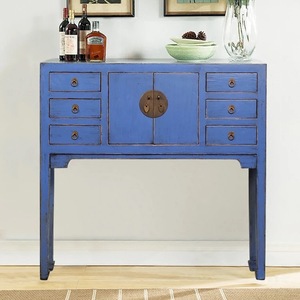 จีนโบราณ Solid การทำสำเนาคอนโซลตู้ Sideboard