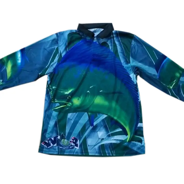 Custom-made Fishing Shirt with Sublimation Printing, Gradient colors No fading for Colors from Kroad Manufacturer