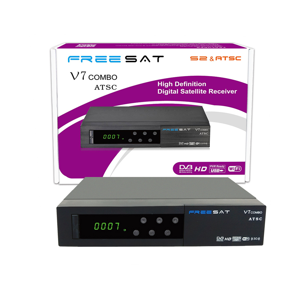 Freesat V7 Combo DVB-S2 + ATSC DVB TV receptor de satélite apoyo cccam Biss Powervu