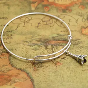 Eiffel Tower bracelet Eiffel Tower Charm bangle adjustable Travel Jewelry Trip to Paris, Paris Gift