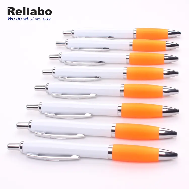 Недорогая пластиковая шариковая ручка Reliabo с принтом на заказ, сделано в Китае